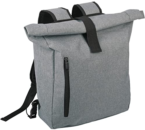 Preiswert&Gut Fahrradrucksack 32x12x39 Gepäckträger Grau Fahrrad Rucksack 700Gr 15L aufrollbar