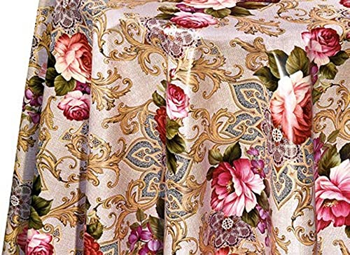 Wachstuch Tischdecke 110 x 140cm, Wachstischdecke abwaschbar, Wachstuchtischdecke wasserabweisend (Rose Gold 192a)
