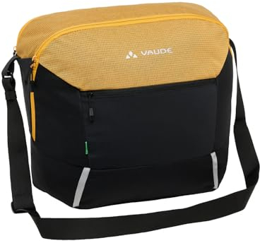 VAUDE Cycle Messenger L - Messengertasche zum Radfahren mit 20 Liter Volumen - inkl. Regenhülle und Laptopfach, Burnt Yellow