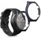 kwmobile 2x Custodia Rigida Smartwatch Compatibile con Xiaomi Watch S1 Cover - Case Vetro Temperato Orologio Fitness - nero/blu scuro