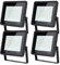 Sonnewelt Projecteur LED Extérieur 50W 4pcs 4250lm Blanc Froid 6000K Spot LED Extérieur économiseur dénergie IP66 Imperméable lumière de Sécurité pour Jardin Patio Cour Garage