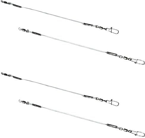 blntackle76 Set: 4 Stück Feeder Links von Behr 10 cm, mit Wirbel, Karabiner Feeder-System Link + gratis Petri Heil! Aufkleber (Set mit Wirbel & Karabiner)