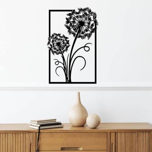 MMshop Panel Löwenzahn. Wanddekoration. Hängende Verzierung. Blumen dekoration. 3D-Bild (57x38)