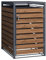 Wiltec Abri de Poubelle – 730 x 980 x 1160 mm – pour Une Poubelle de 60 à 240 L – Design Bois – en Acier – avec Couvercle à carnière – Range Coffre Poubelle verrouillable