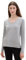 TOM TAILOR Damen Basic Strickpullover mit V-Ausschnitt, 21373 - Medium Silver Grey Melange, XL