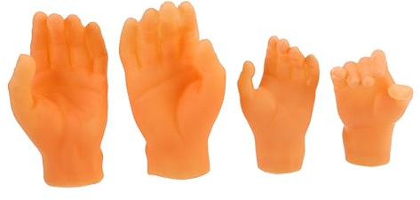 FELTECHELECTR 4 Paar Gefälschte Babyhände Realistische Gefälschte Hand Magische Daumen Leuchten Verzierungen Hautfarbene Fingerhände Party Trick Spielzeug Spielzeuge Dekor Bilden Kleidung Ältere