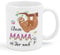 Tarklanda Mama Tasse mit Spruch Beste Mama der Welt Faultier Tasse Geburtstagsgeschenk für Mama Keramiktasse Mama Geschenk von Tochter und Sohn, Geschenk für Mama Geburtstag, Muttertag