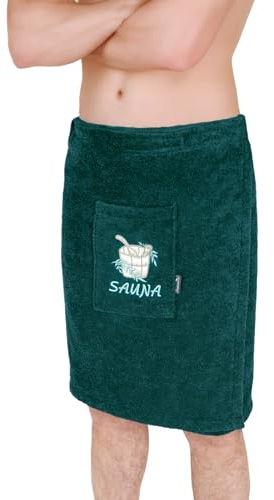 Lashuma Sauna Kilt Herren XS - M, Lillby Saunahandtuch Männer Opal - Grün