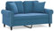 Willood 2-Sitzer-Sofa mit Zierkissen Liegesofa für Wohnzimmer, Polstersofa Sessel Relaxsofa Loungesofa Relaxcouch Blau 120 cm Samt
