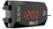 Meichoon 3 in 1 Orologio Digitale Per Auto Voltmetro Termometro 12V Impermeabile Monitoraggio Della Tensione Della Batteria per Veicoli Elettrici Motorcyclea Rosso