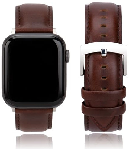 CORROPELLE Cinturino Pelle Compatibile con Apple Watch 49mm 46mm 45mm 44mm 42mm Uomo e Donna, Elegante Cinturini Orologi Ricambio Vera Pelle Cinturino per iWatch 10 9 8 7 6 5 4 3 2 1 Ultra2 1 SE2 1