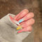 30STK Press on Nails Lang Mandelform, Regenbogen Farben Ombre Nägel Fingernägel zum Aufkleben, Künstliche Nägel Fake Nails Klebe Nägel Nagelspitzen Abnehmbare Drucknägel Damen Nagelkunst Zubehör