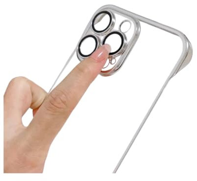 Clear Hard Case for iPhone 13 Pro Max 6.7in Protective Cover with Open Edge Design, Sleek and Durable, Ultra Sim Frameless Hard Case For iPhone 13 Pro Max. (Silver)