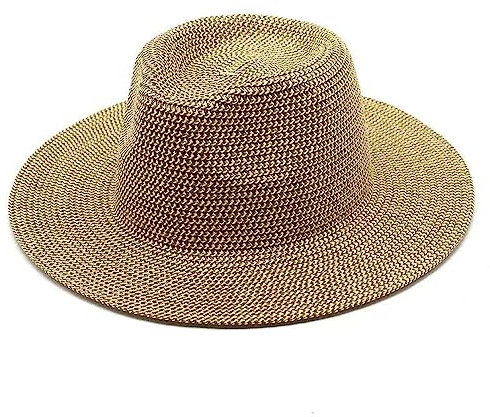 SLEDEZ Chapeau De Paille D'été pour Hommes Chapeau Melon for Homme Chapeau de Paille Pare-Soleil Chapeau de Plage(Colour 1)