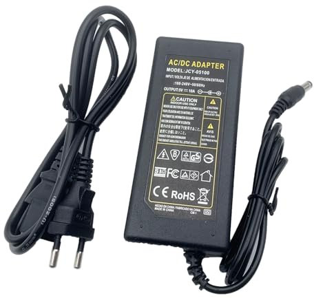 5V 10A 50W,Netzadapter Transformator Ladegerät 5.5mm x 2.5/2.1mm für LED Streifen,Wireless Router, CCTV Sicherheitssystem, LCD Monitor EU Stecker