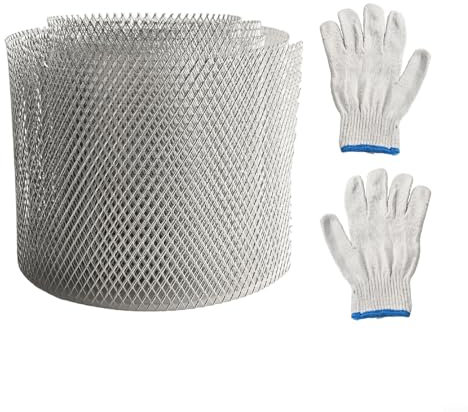 12,7/15 cm x 6 m Aluminium Dachrinnen-Dachrinnen-Schutzgitter, Dachrinnenschutznetz, flexible Dachrinnen-Schutzabdeckungen, Abflussfilter (12,7 cm x 6 m)