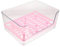 FONDOTIN High-Sided Acrylic Cat Litter Box Anti-Splash Design Large Capacity PET Toilet Semi-Enclosed Cat Litter Tray for Kittens and