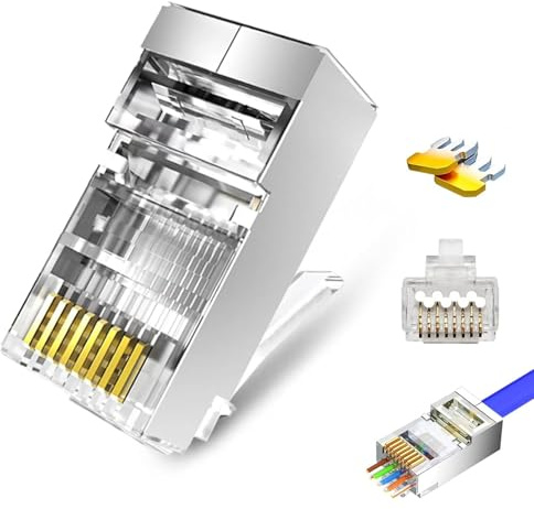 HAFRILY 20PCS Shielded RJ45 Cat6 Cat6A CAT7 Connectors