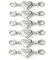 6 Stück Herz Magnetverschluss Kette 925 Sterling Silber Armband Verschluss Magnetverschluss für Ketten Halskette, Silberfarbener Verbindungsverschluss für Schmuckherstellung