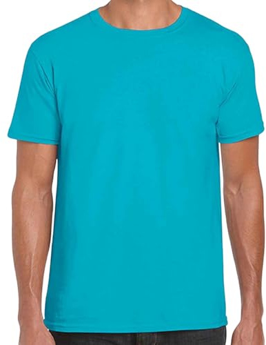 Gildan Mens Short Sleeve Soft-Style T-Shirt (3XL) (Tropical Blue)