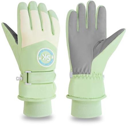 LuckyOpt Damen Ski Handschuhe wasserdicht, Winter, WärmeHandschuhe rutschdicht Winddicht Wärme, Touchscreen Handschuhe Ski Laufen Laufen Radfahren Outdoor Sport
