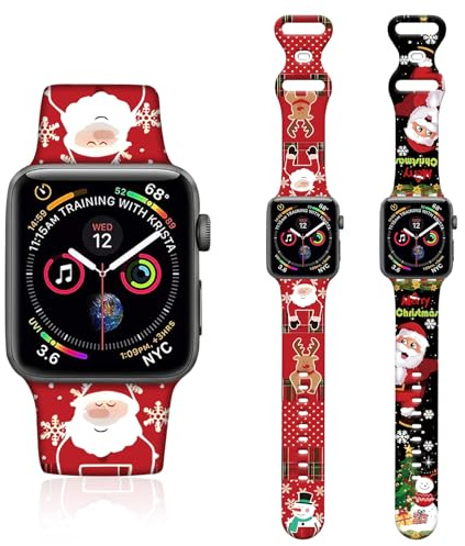 Stylish Watch Bands Compatible with Apple Watch 45mm 44mm 42mm 41mm 40mm 38mm Gifts for Women Men, Soft Silicone Replacement Strap for iWatch Ultra SE 9 8 7 6 5 4 3 2 1
