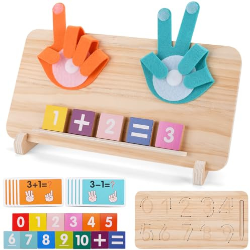 IGUGI Spielzeug ab 4 Jahre,ontessori Spielzeug Lernspiel ab 4 5 6 Jahre,Zahlen Lernspiele Pädagogisch Wertvoll Mathe Lernspielzeug,Geschenk für Vorschule Jungen Mädchen zum Geburtstag Neujahr