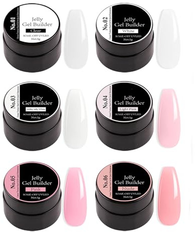GZSYY Builder Gel Nagelgel UV Aufbaugel 6PCS Gel Nägel Set Nagelverlängerung