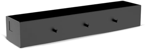 cozze® Universalablage & Gewürzregal für Außenküche – Flexibles Regal zum Einhängen oder Hinstellen – Inkl. 3 Haken – Verzinkter Stahl, Schwarz – Passend für Elements Serie