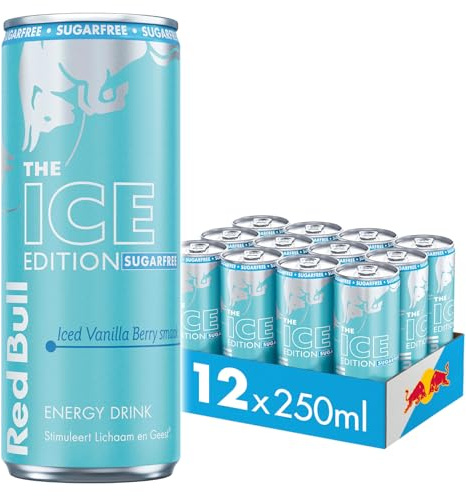 Red Bull Energy Drink Ice Edition Zuckerfrei, Iced Vanilla Berry 12er Pack - 12 x 250ml