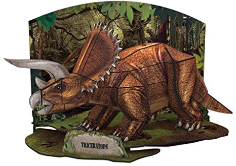 Simba 106136573-3D-Puzzle Triceratops, braun