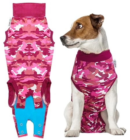 Suitical Recovery Suit Hund, S, Rosa Camouflage