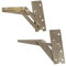 Lot de 2 charnières à rabat articulé 180N plaqué zinc