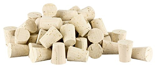 100 Spitze Flaschenkorken 32x25/20 mm (Länge: 32 mm, Durchmesser: 20-25 mm, konisch). Naturkorken. Verschluss für Weinflaschen, Getränkeflaschen. Kork-Stopfen für Gefäße mit Durchm. 18-24 mm