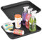 InterDesign - Bandeja Protectora antigoteo para Debajo del Fregadero para Armario de Cocina, baño, Entrada, Paquete de 2, Color Negro