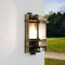 Licht-Erlebnisse Außenwandlampe Messing Glas in Antik IP64 Hof Eingang T:17 cm E27 Maritim wetterfest nostalgisch Rustikal Außenleuchte Balkon GRACIA