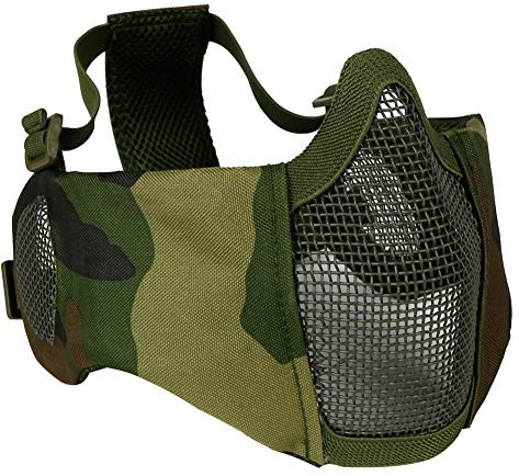 Masque tactique en acier de visage de demi-masque pliable de masque tactique d'Airsoft avec la protection d'oreille