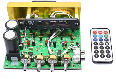 Q-BAIHE 2.1 Channel High Power Amplifier Board Subwoofer DIY Finished Power Amplifier (PCB+Bluetooth Decoding)