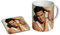 Channing Tatum Pose Keramik-Kaffeetasse + Untersetzer, Geschenk-Set