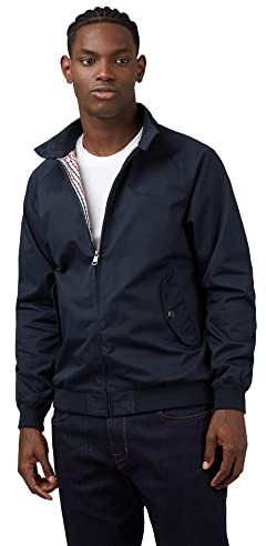Ben Sherman Herren Signature Harrington Jacke Not Applicable, Blau (Dark Navy 25), Medium