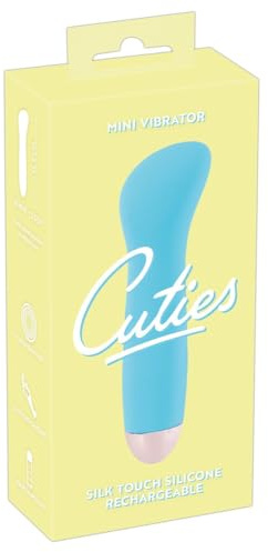 Cuties Mini-Vibrator Blue - stimulierender Vibro-Stab für Frauen und Männer, mit 7 Vibrationsmodi, klein und diskret, für unterwegs, wasserdicht, blau
