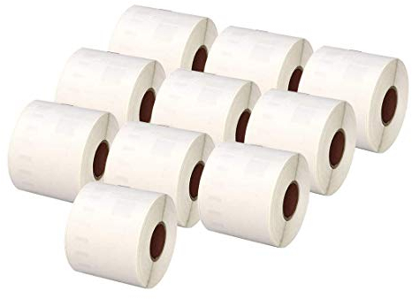 Doree 10 Rollen 99014 Versandetiketten, kompatibel mit Dymo 99014, 54 x 101 mm Selbstklebende Etiketten, für Dymo LabelWriter Etikettendrucker : 4XL 450 400 330 320 310 (220 Etiketten/Rolle)