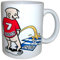 Wee On Funny Football Team Shirt Fan Rivalry Tea Coffee Mug (Swindon (weeing on Reading))