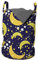 ABAKUHAUS Universum Wäschesack, Halbmond und Stern, Wäschekorb mit Griffen Kordelzugverschluss für Waschsalons, 33 cm breit x 49 cm hoch, Mustard Indigo