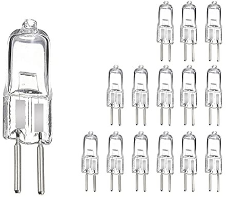 AUFWH 15pcs G5.3 12V 20W/35W/50W/75W Halogen Light Bulbs Long Life Capsule Lamps Warm White Clear Bulbs Indoor Lighting Bulbs-G5.3-12V-50W_15PCS
