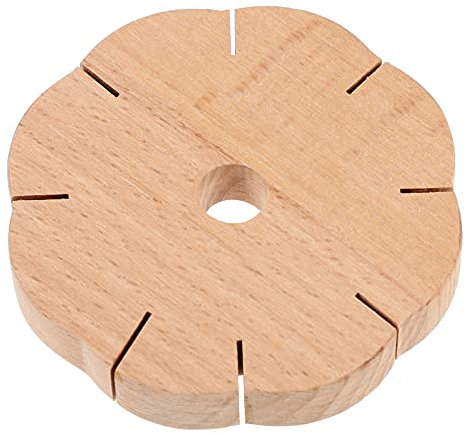 EXCEART 1pc Rope Knitting Machine Bracelet Braiding Tool Cord Braid Disc Knitting Tools Board Braiding Disk Bracelet Kit Round Braid Loom Woven Wooden Knitter Natural Making Tools