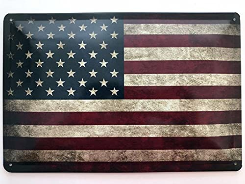Metall Schild 20x30cm USA Retro USA Vintage National Flagge Fahne Blechschild