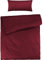 Pure Label Mako Satin Damast Streifen Bettwäsche rot 135 x 200 cm mit Kissenbezug 40 x 80 cm aus 100% Baumwolle | Traumhaft weiches Mako Satin Bettwäsche Set in Uni