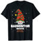 Badminton Weihnachts-Wichtel Design Damen Herren T-Shirt