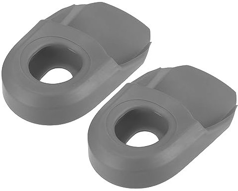 X AUTOHAUX 2 x weiche Kunststoff-Fahrrad-Kurbel-Schutzhülle, für Mountainbike, Gel-Hülse, Kurbelarm-Schutz, Grau